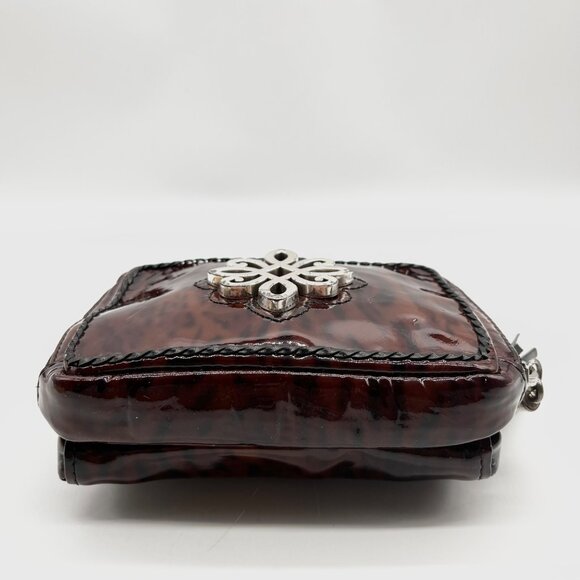 Brighton Brown Wild Tiger Patent Leather Brazos Crossbody - Picture 5 of 12